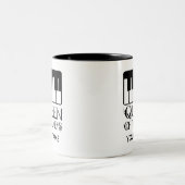 Klavier-Königin der Schlüssel-personalisierten Zweifarbige Tasse (Mittel)