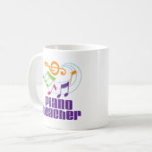 Klavier-Lehrer-Geschenk Kaffeetasse (Vorderseite Links)