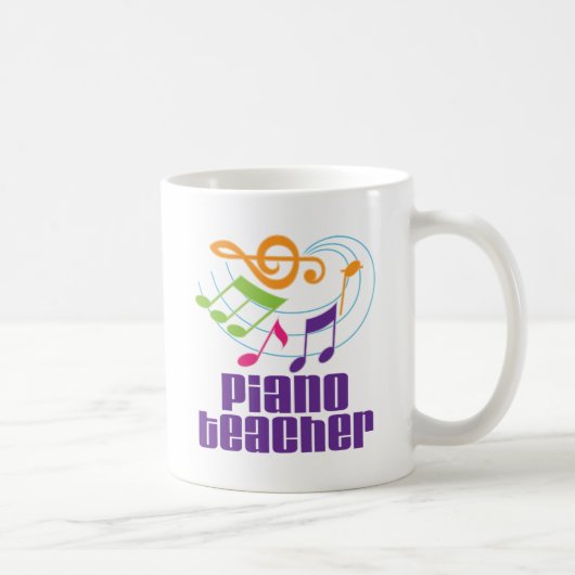 Klavier-Lehrer-Geschenk Kaffeetasse (Rechts)