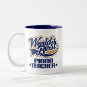 Klavier-Lehrer-Geschenk Zweifarbige Tasse (Links)