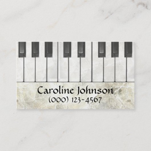 Klavier-Lehrer-Musiker-Visitenkarten Visitenkarte (Vorderseite)
