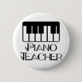 Klavier-Lehrer-Tastatur-Musik Button (Vorderseite)