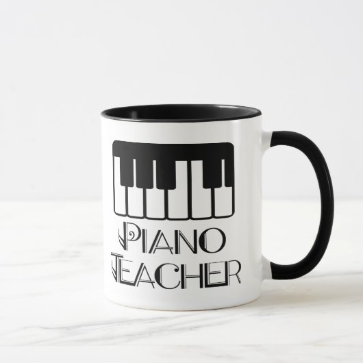 Klavier-Lehrer-Tastatur-Musik Tasse (Rechts)