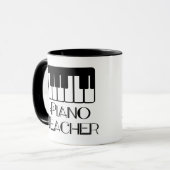 Klavier-Lehrer-Tastatur-Musik Tasse (Vorderseite Links)
