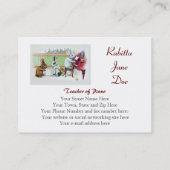 Klavier-Lehrer-Tutor-Kaninchen-Brüter - Visitenkarte (Rückseite)