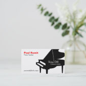 Klavier-Lehrer-Visitenkarte Visitenkarte (Stehend Vorderseite)