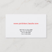 Klavier-Lehrer-Visitenkarte Visitenkarte (Rückseite)