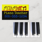 Klavier-Lehrer-Visitenkarten Visitenkarte (Vorne/Hinten)