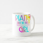 Klavier Mädchen Kaffeetasse (VorderseiteRechts)