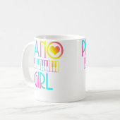 Klavier Mädchen Kaffeetasse (Vorderseite Links)