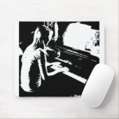 Klavier-Mädchen Mousepad (Mit Mouse)