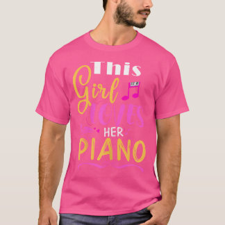 Klavier Mädchen Shirt I Pianist Klavierliebhaber S