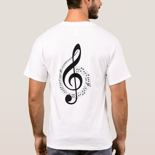 Klavier Mädchen T-Shirt (Rückseite)