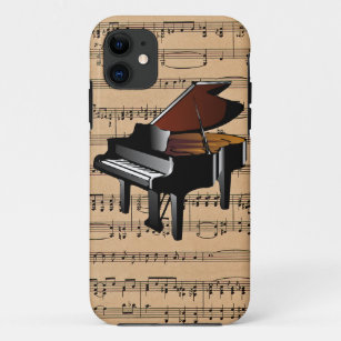 Klavier ~ mit Hintergrund von Notenmusik Case-Mate iPhone Hülle