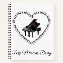 Klavier-Musical-Diary-Notebook Notizblock