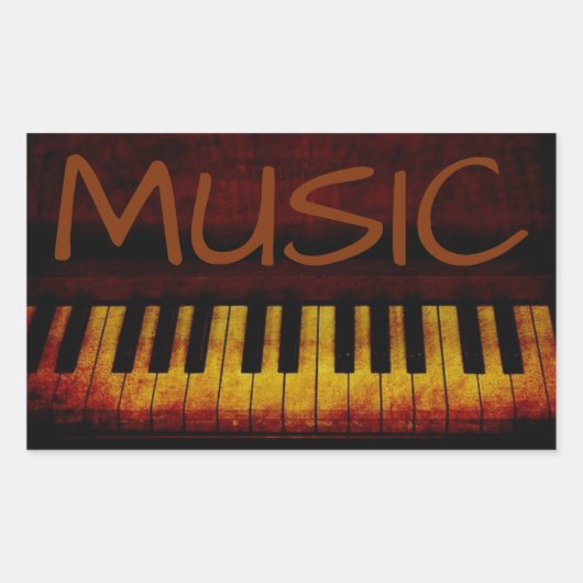 Klavier, Musik, Aufkleber (Vorderseite)