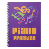 Klavier-Musik-bunte Praxis-Notizbuch-Zeitschrift Notizblock (Vorderseite)