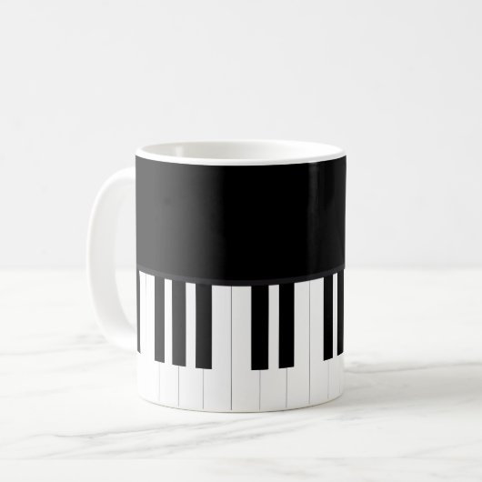 KLAVIER-MUSIK KAFFEETASSE (Vorderseite Links)