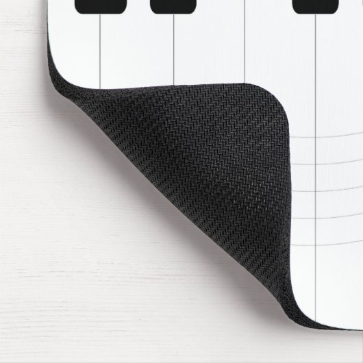 Klavier-Musik Schwarzweiss Mousepad (Ecke)
