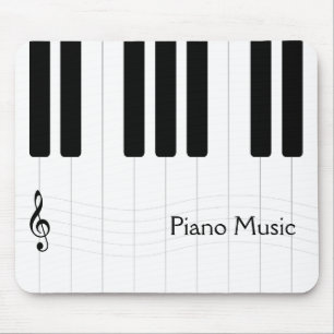 Klavier-Musik Schwarzweiss Mousepad