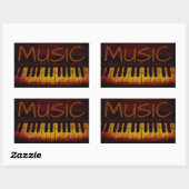 Klavier, Musik, Sticker (Blatt)