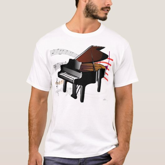 Klavier-Musik T-Shirt (Vorderseite)