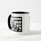 Klavier-Musik-Tasse Tasse (Vorderseite Links)