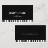 KLAVIER-MUSIK VISITENKARTE (Vorne/Hinten)