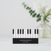Klavier-Musiker-Geschäftskarte mit Musiknote Visitenkarte (Stehend Vorderseite)