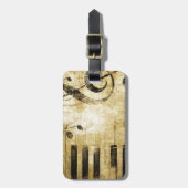 Klavier-Musiknoten Gepäckanhänger (Vorderseite vertikal)