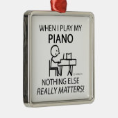 Klavier Nichts anderes zählt Silbernes Ornament (Rechts)
