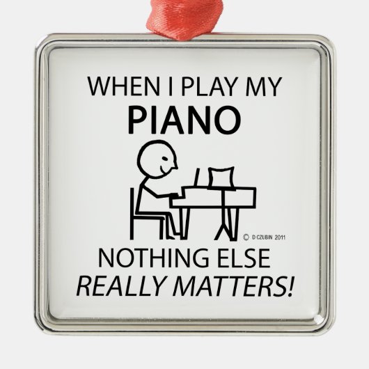Klavier Nichts anderes zählt Silbernes Ornament (Vorne)
