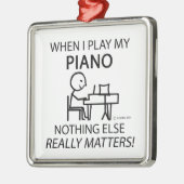 Klavier Nichts anderes zählt Silbernes Ornament (Links)