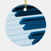 Klavier-oder Organ-Schlüssel-Weihnachtsverzierung Keramik Ornament (Vorne)