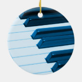 Klavier-oder Organ-Schlüssel-Weihnachtsverzierung Keramik Ornament (Hinten)
