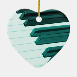 Klavier-oder Organ-Schlüssel-Weihnachtsverzierung Keramik Ornament