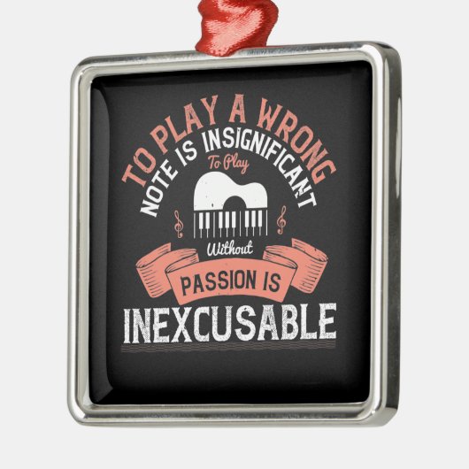 Klavier - Ohne Leidenschaft ist es unausweichlich Ornament Aus Metall (Links)
