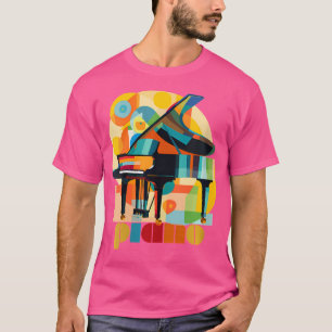 Klavier Piano Art Deco Abstrakt für Orchester Pian T-Shirt