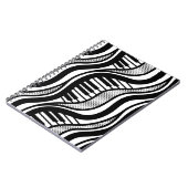 Klavier Polka Waves Notebook - Musikalisch schwarz Notizblock (Linke Seite)