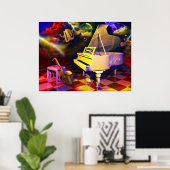 Klavier Poster (Heimbüro)