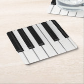 Klavier Rechteckiger Pappuntersetzer (angewinkelt)