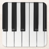 Klavier Rechteckiger Pappuntersetzer (Vorderseite)