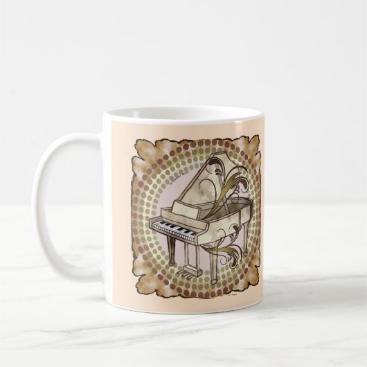 Klavier-Rhythmus-Tasse Kaffeetasse (Links)