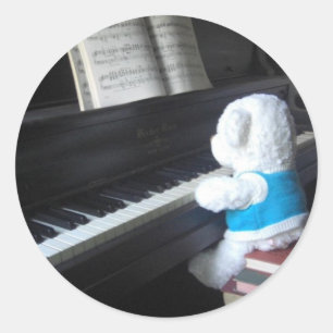 Klavier Runder Aufkleber