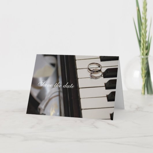 Klavier - Save the Date Karte (Vorderseite)
