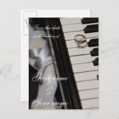 Klavier - Save the Date Postkarte (Vorne/Hinten)