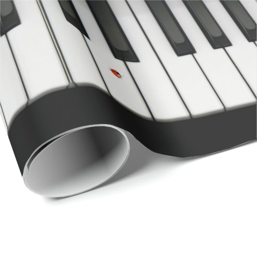 Klavier-Schlüssel mit Marienkäfern Geschenkpapier (Rolleneckpunkt)