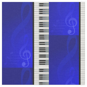 Klavier-Schlüssel mit musikalischen Anmerkungen Stoff