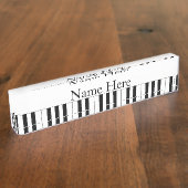 Klavier-Schlüssel Namensplakette (Seite)