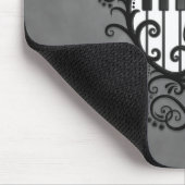Klavier-Schlüssel (Schwarzes) Mousepad (Ecke)